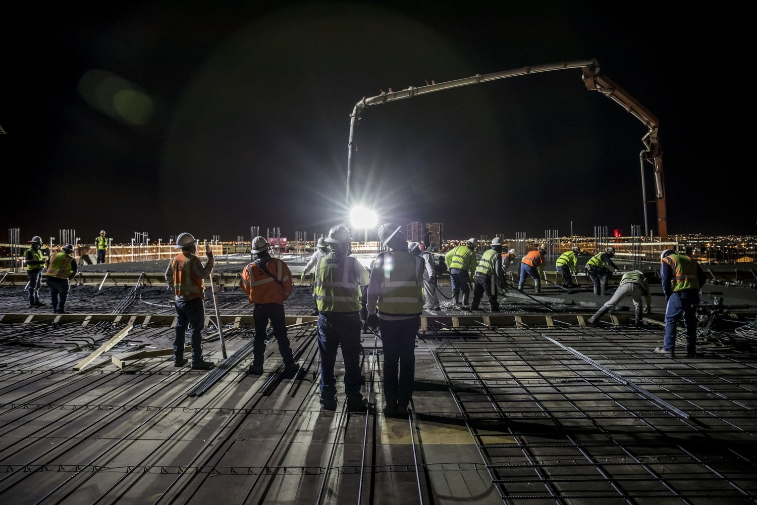 Sundt Construction Workers Laying Foundations