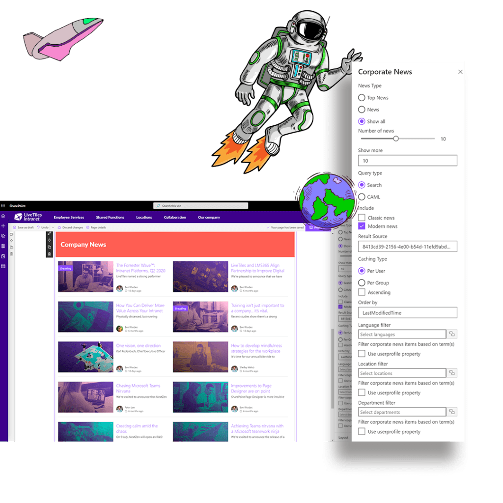 LiveTiles Intranet governance for Office 365 intranet