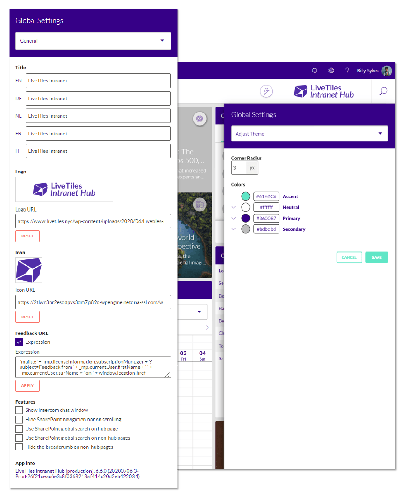 Interanet in a box dashboard